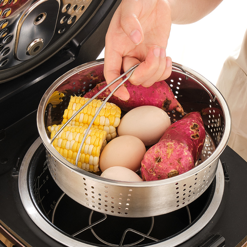 304 stainless steel steam grid Steam Cage Home Kitchen Small Tools Electric Rice Cooker Round Steam Rack With Handle Steam Cage