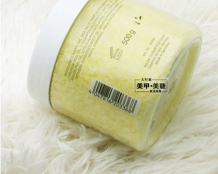 Đức LCN Lemon Foot Care Ngâm chân ngâm muối Muối dưỡng ẩm làm dịu da để loại bỏ mùi 500G kem dưỡng gót chân