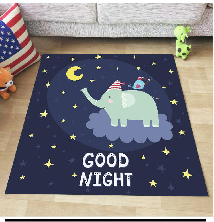 Hộ gia đình dễ thương phim hoạt hình khủng long thảm giỏ vuông ghế máy tính cho trẻ học thảm bàn ghế thảm sàn - Thảm thảm ngủ