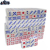 Ordinary white dice acrylic rounded red blue dots color bar KTV nightclub Sieve 100 grain