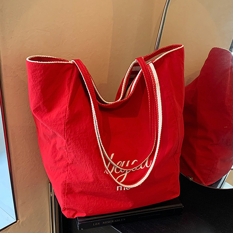 Large-Capacity Canvas Bag for Women 2025 New Striped Shoulder Tote Bag Student Class Commute Handbag Shopping Bag Large-Capacity Canvas Bag for Women 2025 New Striped Shoulder Tote Bag Student Class Commute Handbag Shopping Bag