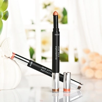 Bút kẻ mắt hai đầu pearlescent Không thấm nước lâu trôi dễ dàng Màu bắt đầu Trang điểm mắt hai màu phấn mắt - Bóng mắt bảng mắt violet