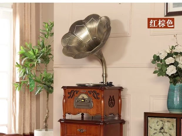 Tang Yun gia đình lớn sừng máy ghi âm lp máy ghi âm vinyl máy cd máy ghi âm Bluetooth - Máy hát máy nghe nhạc đĩa than cổ	