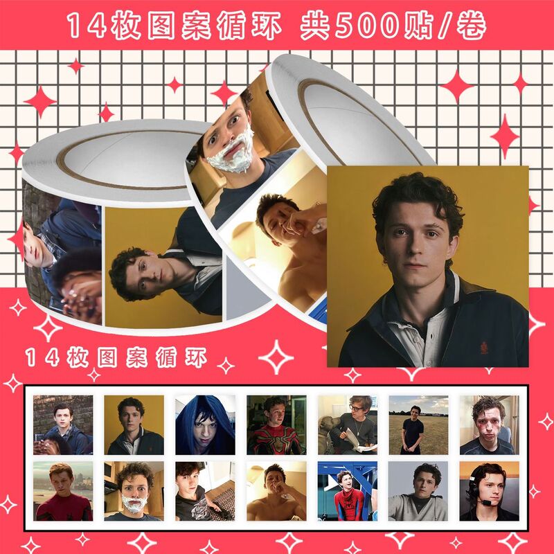 2000 Pieces of Tom Holland Spider-Man New Spider-Man Movie Tom Holland Popular Stylish DIY Decorative Roll Stickers