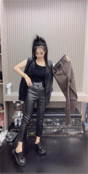 High-waisted stretchy versatile fashionable nine-point belt buckle High-waisted stretchy versatile fashionable nine-point belt buckle