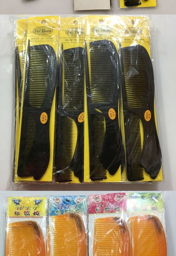 Lược chải nhựa sồi để chải ngày cưới cần thiết hai nhân dân tệ chải tóc đầy đủ khay nhựa chải tóc - Thiết bị sân khấu đèn led chớp nháy sấm sét