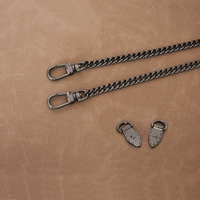 Черный, 2 пряжки + цепочка длиной 120 см.