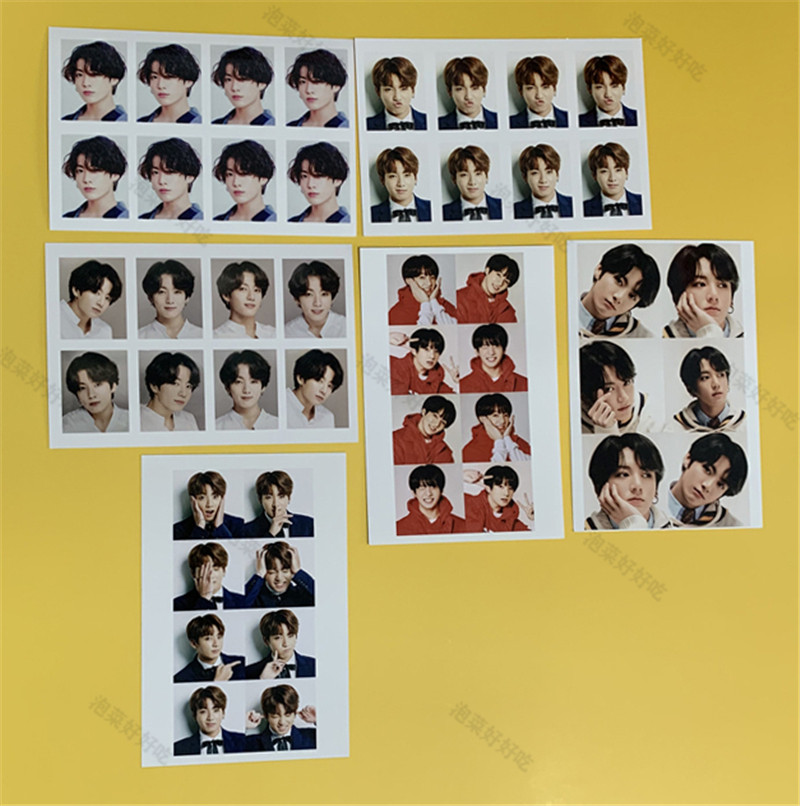 Bulletproof juvenile group member single certificate photo of sellable mobile phone protective shell to make hand account Jin Taihentian casket National set of 6 sheets