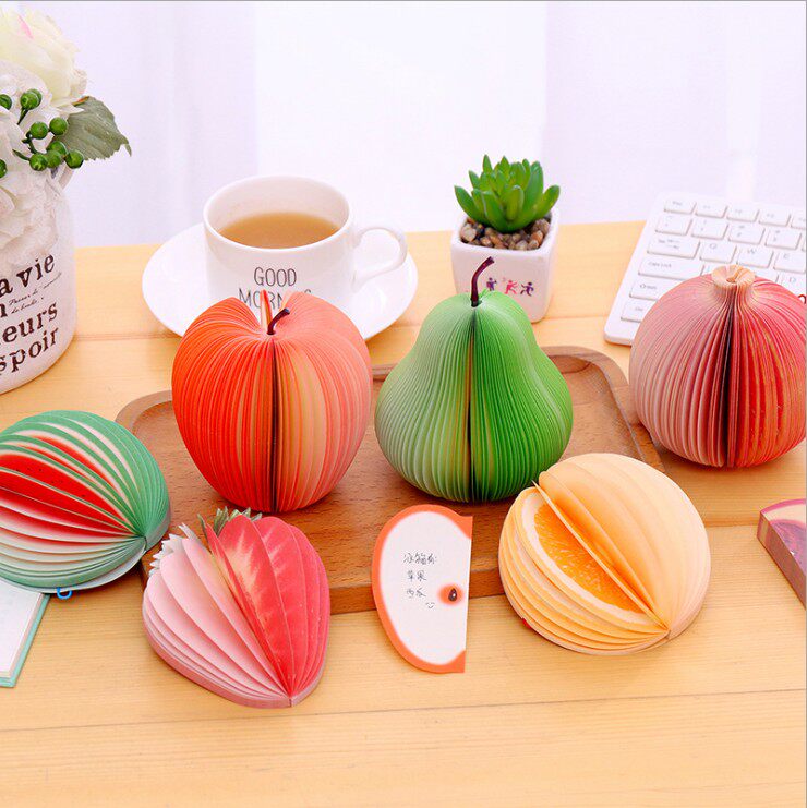 School small gifts creative stationery prizes fruit sticky notes lemon apple sticky notes note paper sticky notes