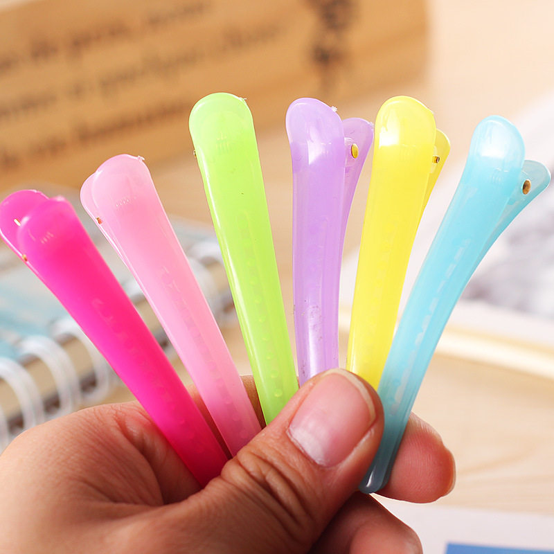 Jelly Color Duckbill Clip Hair Clip Plastic Hair Accessories Fish Mouth Clip Sharp Mouth Clip Clip Partition Clip Lipped Sea Clip