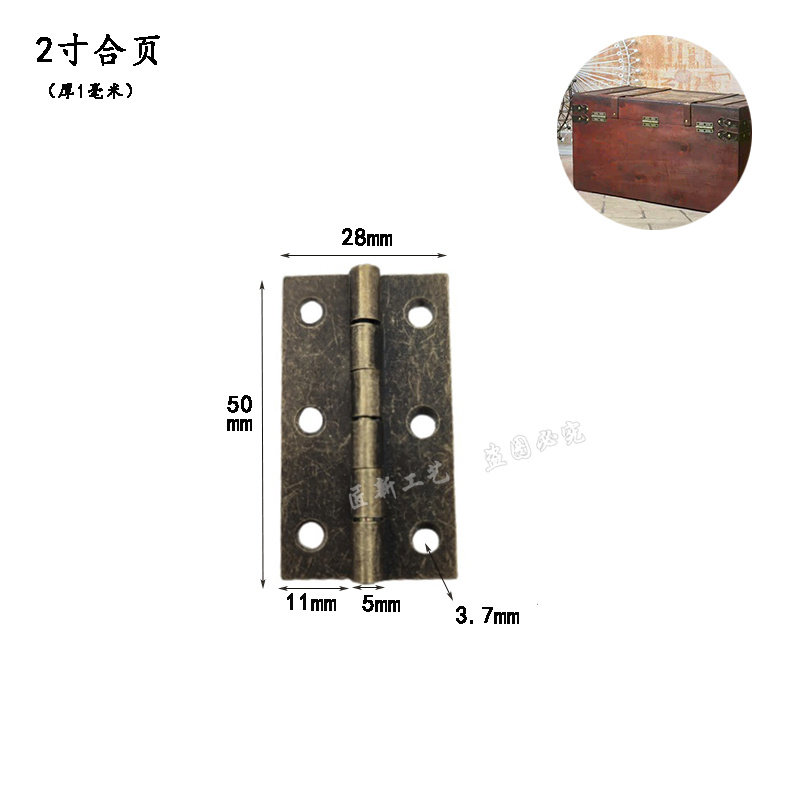 2 inch cabinet door flat 6 holes eyewooden box iron hinge hardware accessories folded invisible collage page 180 degrees