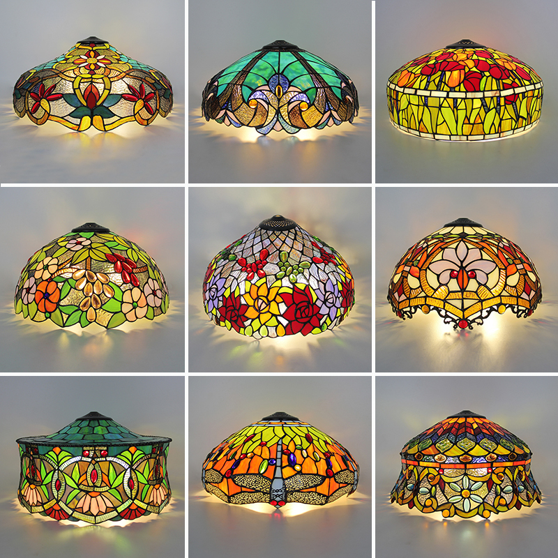 Table Lamp, Chandelier Lampshade, Stained Glass Restaurant Lamp, Tiffany Lampshade, Living Room, Study, Hotel, B&B Lampshade
