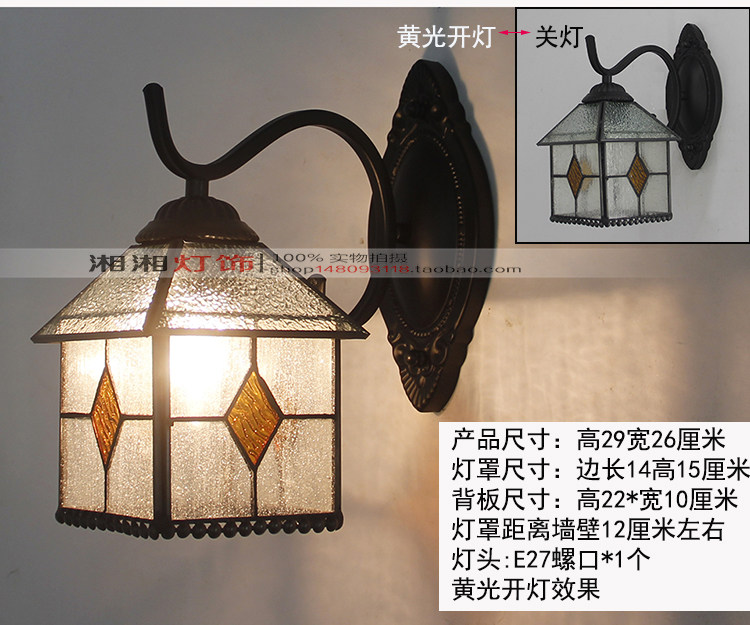 Бра 美式壁灯北欧复古卧室床头灯欧式客厅创意过道壁灯洗手台镜前灯具