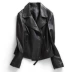 2018 mới Hained leather leather nữ ngắn Phiên bản Hàn Quốc áo khoác da cừu xe máy áo khoác da thủy triều đã mỏng và chống mùa