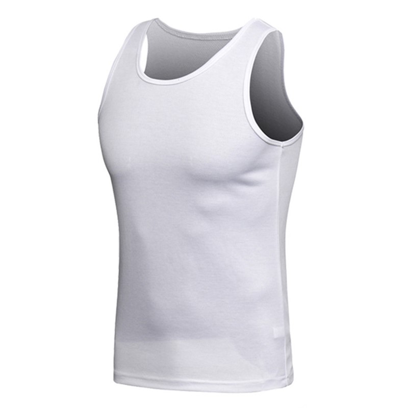 White vest speed dry vest summer white sleeveless physical training men's sweaty outdoor sports breathable