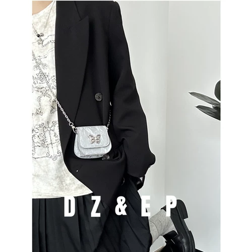 Небольшая сумка, сумка через плечо, изысканная серебряная маленькая цепь