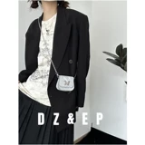 Небольшая сумка, сумка через плечо, изысканная серебряная маленькая цепь