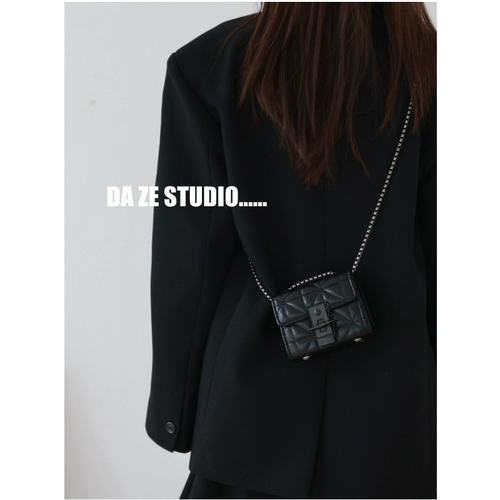 Сумка через плечо, универсальная сумка на одно плечо, черная цепь, маленькая небольшая сумка