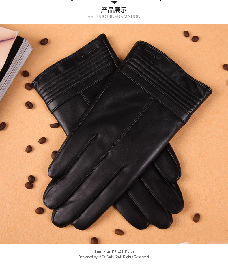 Gants pour homme MEXICAN    en peau de mouton - Ref 2781386 Image 28