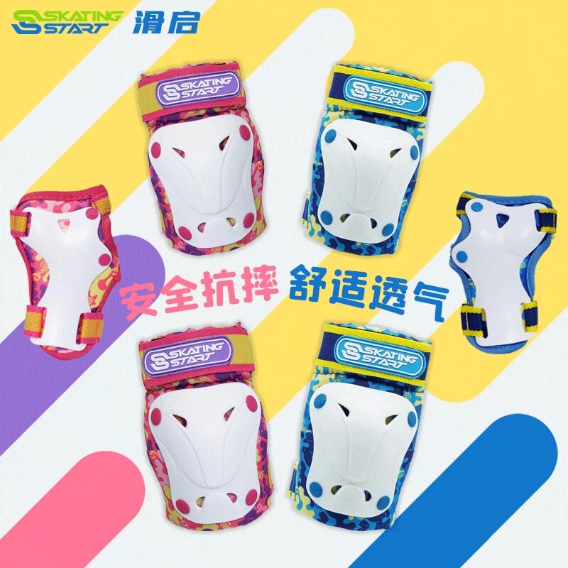 Skating wheel skating gear children showing elbow protective gloves with new professional ice skating ride