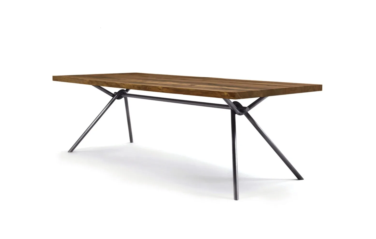 Стеклянный обеденный стол iron light glass riva table意式现代不锈钢管玻璃办公桌会议桌