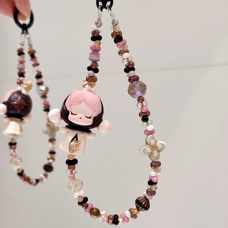 Official Pop Mart 15Th Anniversary Celebration Moment Sp Cute Beads Phone Chain Imported Czech Beads Peanut Beads Bag Charm Official Pop Mart 15Th Anniversary Celebration Moment Sp Cute Beads Phone Chain Imported Czech Beads Peanut Beads Bag Charm