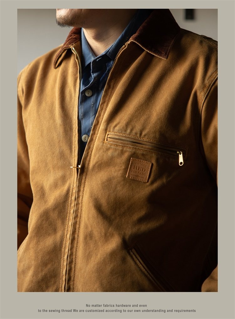 ジャケット・アウター OE-SELMENT WOOL SHAGGY DETROIT JACKET Red Tornado J97 Duck Detroit Jacket Blanket Lined Rugged Men
