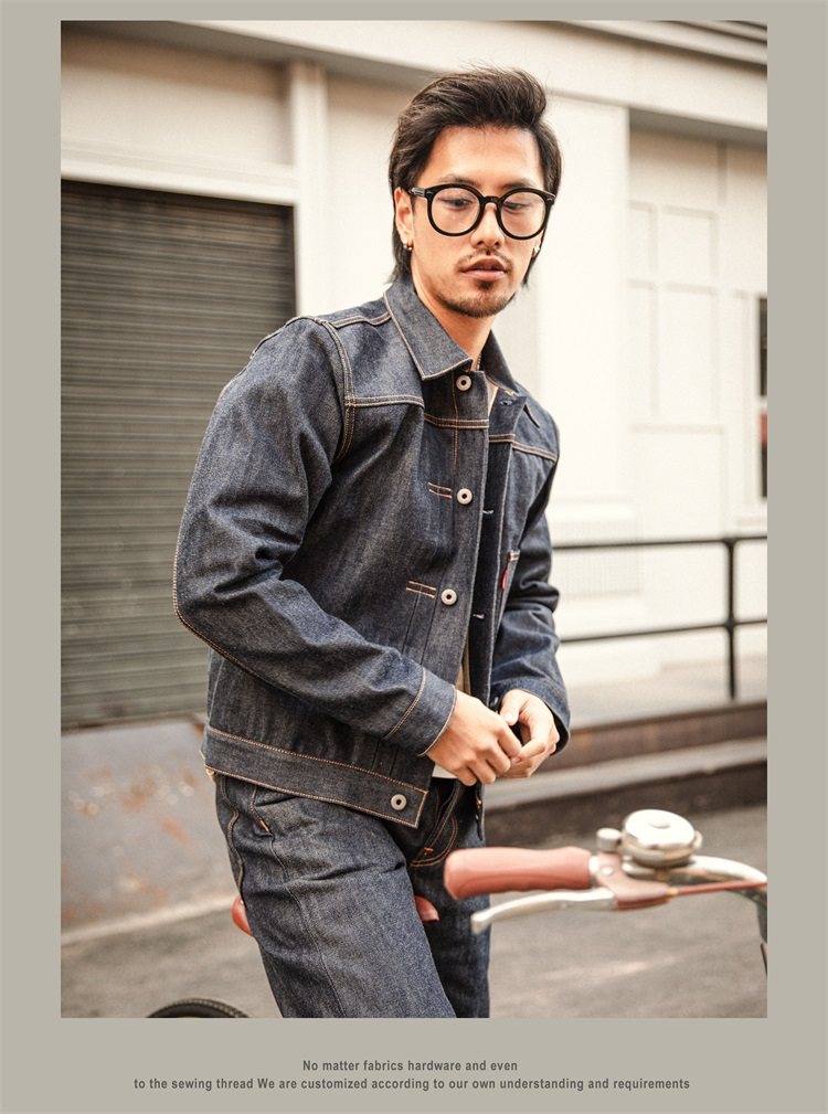 Red Tornado Type 1 506XX Jeans Jacket 14oz Raw Denim Men Rider