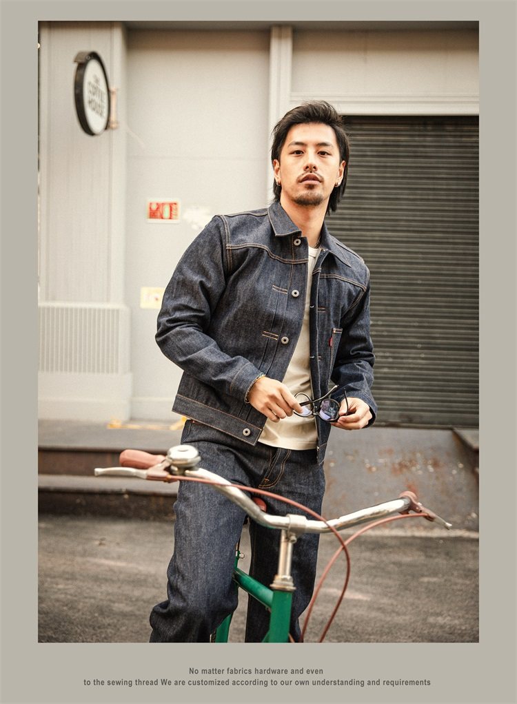 Red Tornado Type 1 506XX Jeans Jacket 14oz Raw Denim Men Rider