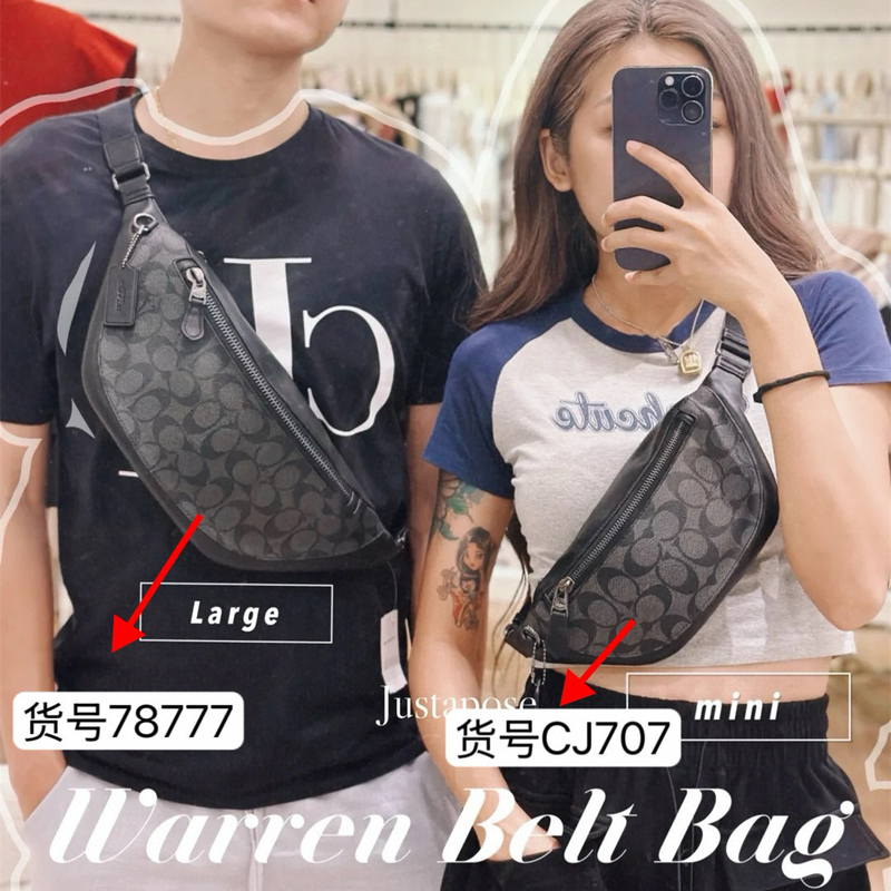Coach Track Warren Monogram Casual Shoulder Crossbody Waist Bag Chest Bag for Men Coach Track Warren Monogram Casual Shoulder Crossbody Waist Bag Chest Bag for Men