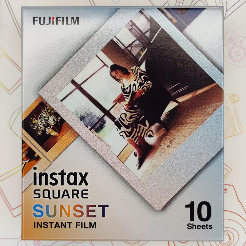 Square Sunset Photo Paper Fujifilm Instax Sq40/20/10/6/1 Camera 4inch Film