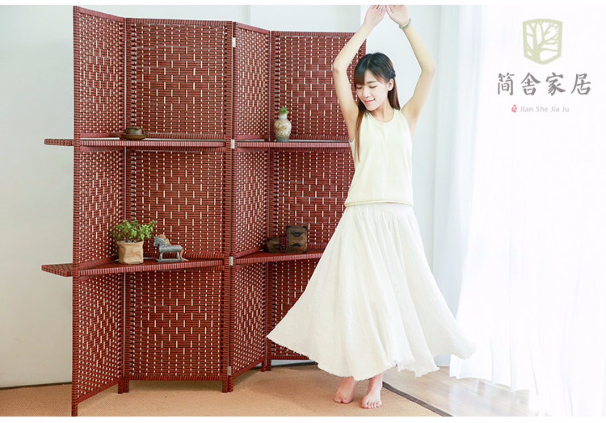 Jane màn hình phân vùng hiên mục vụ rơm rơm phân vùng phòng khách màn hình gấp hộ gia đình màn hình - Màn hình / Cửa sổ vách gỗ cầu thang