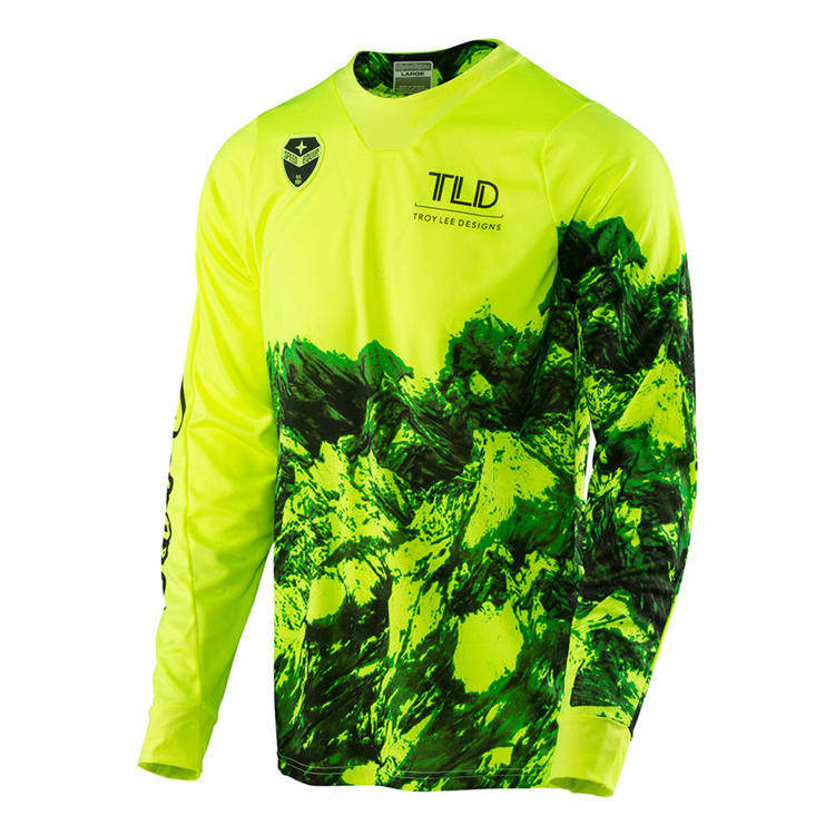 Downhill suit round neck t-shirt quick-drying sweatshirt bicycle riding suit long-sleeved top male summer cross-country motorcycle