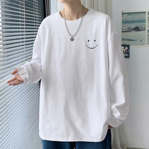 Long sleeve t-shirt mens autumn Korean version loose autumn clothes students mens big code trend to hit undershirt and mens clothing