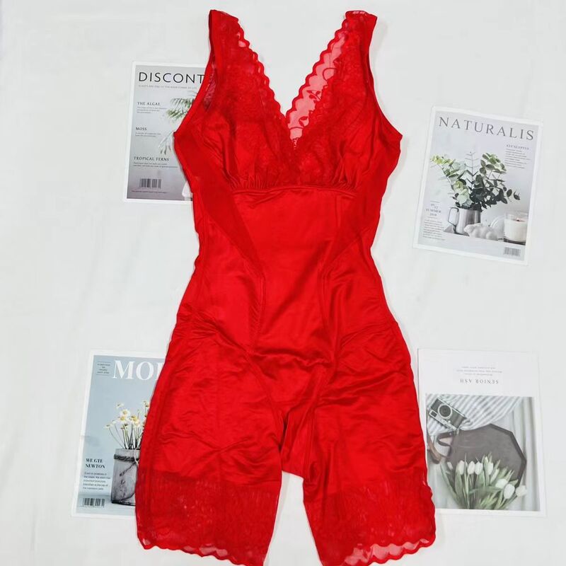 Bright Red Shapewear Bodysuit for Women, Tummy Control, Waist Cincher, Authentic Body Shaping, Postpartum Corset, Sexy Slimming Underwear, Thin