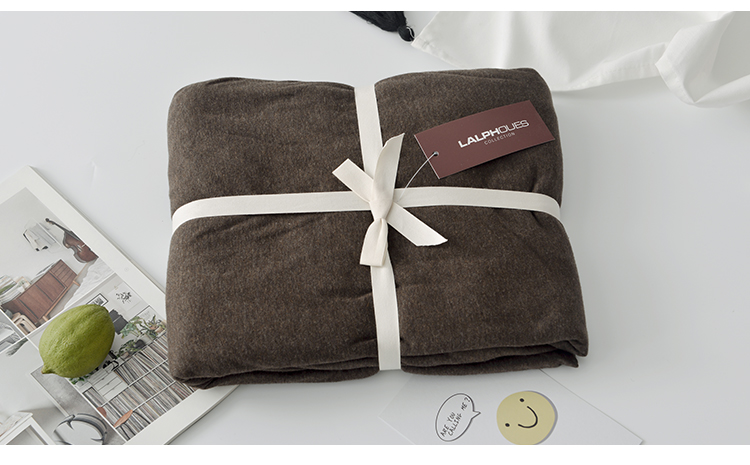 Cotton dệt kim màu đơn sắc 竺 bông đơn ký túc xá giường đôi 1,8 m ga trải giường bông đơn - Trang bị Covers 	ga chun trải giường 2mx2m2	