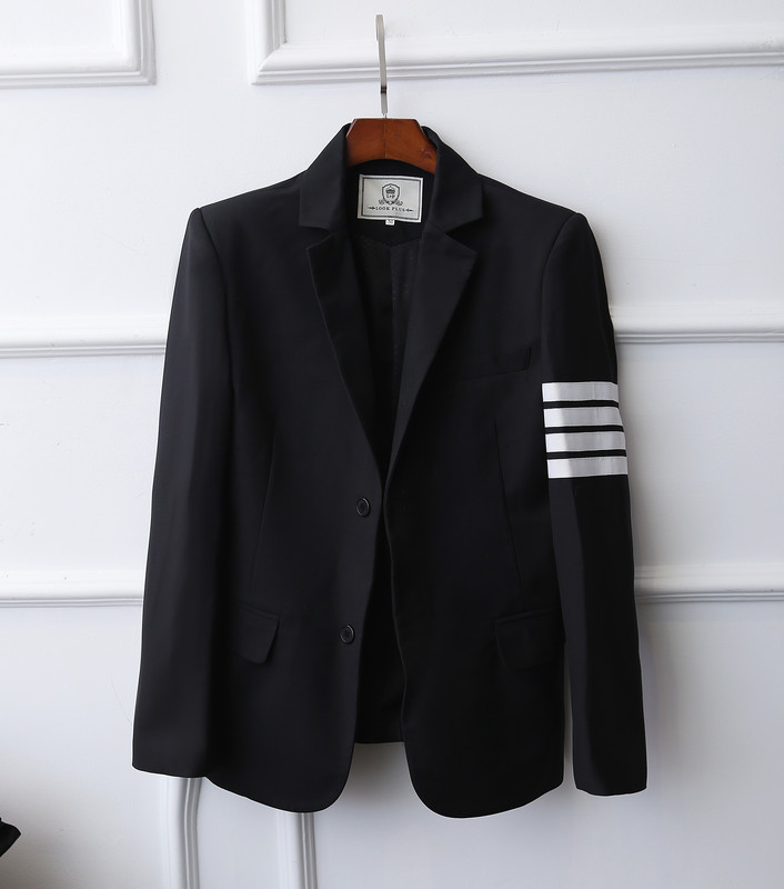 Korean Style Slim-Fit G-Dragon Gd Same Model Tb Plus-Size Suit Men's Three-Color Striped Four-Bar Jacket