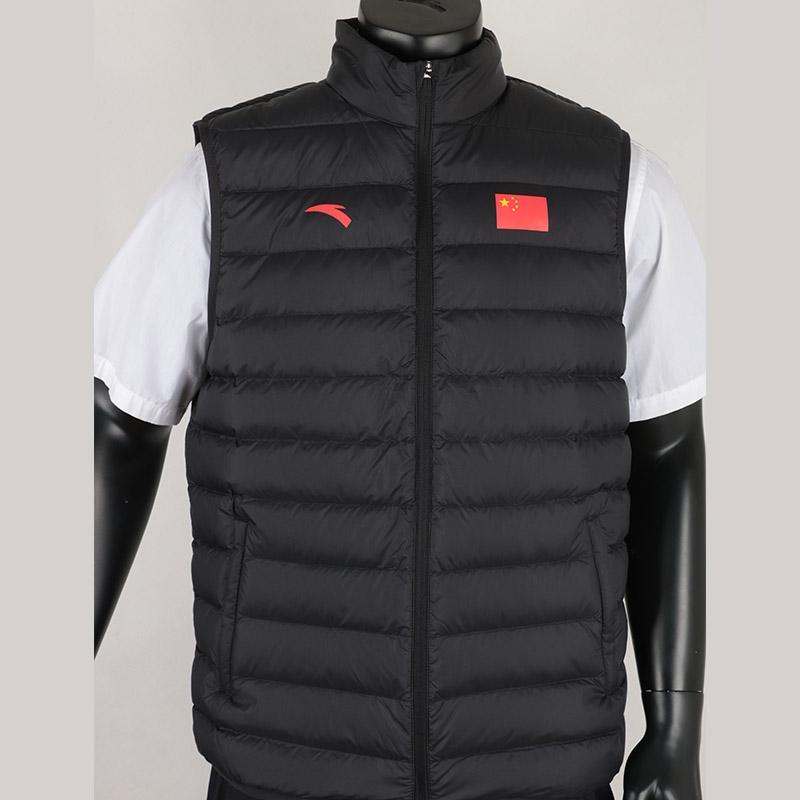 ANTA Anta sponsors the Chinese delegation sports down vest autumn and winter warm and thin stand-up collar vest