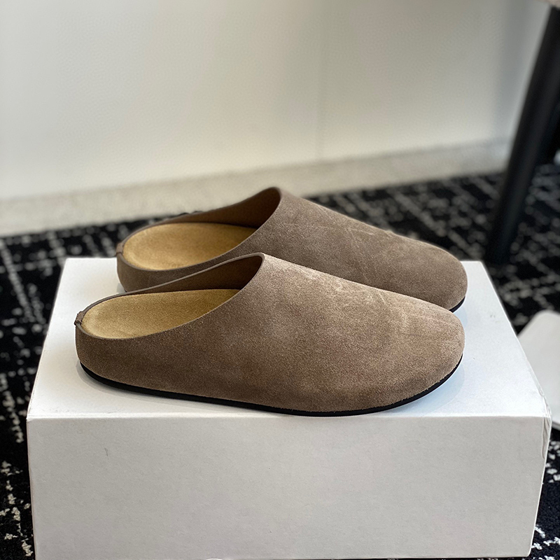2026 Spring New Birkenstock-Style Thick-Soled Row Style Genuine Leather Slip-On Flat Outdoor Birkenstock Closed-Toe Half-Slippers for Women 2026 Spring New Birkenstock-Style Thick-Soled Row Style Genuine Leather Slip-On Flat Outdoor Birkenstock Closed-Toe Half-Slippers for Women