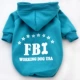 Mới mùa thu đông quần áo thú cưng FBI áo len thời trang đẹp trai quần áo thú cưng quần áo cotton dày - Quần áo & phụ kiện thú cưng