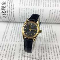 Original stock Tianjin Watch Factory Seagull brand yellow shell black noodle nail mechanical womens watch diameter 27 mm