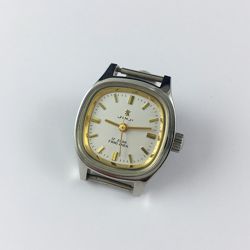 Original stock Shanghai Watch Factory gold chicken 17 drill machinery female watch diameter 24 mm delivery belt