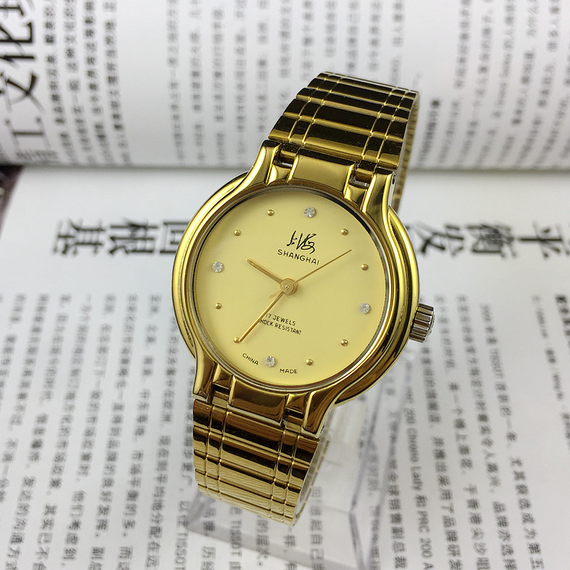 Original stock Shanghai brand yellow shell round nail yellow surface original steel belt diameter 34 mm