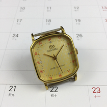 Original stock Tianjin watch factory Seagull brand octagonal yellow shell yellow face manual machine diameter 28 mm