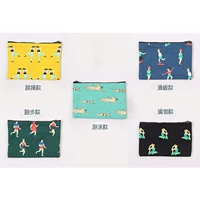 Vải cotton và vải lanh thay ly hợp túi xách nữ vải đồng xu ví túi chìa khóa điện thoại di động túi tiền xu túi bảo vệ môi trường nữ - Ví tiền leonardo ví