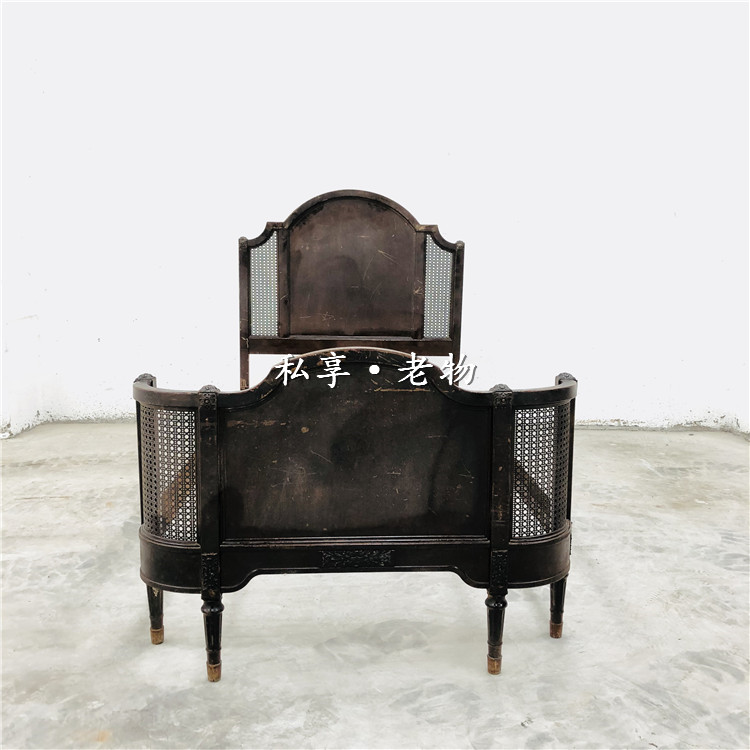 Old Shanghai Iron Bed Frame Western Single Bed Old Furniture Antiques Old vintage Iron Bed Frame loft