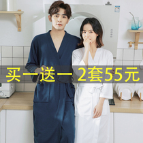 Couple a pair of dressing robes female spring and autumn long clothing hotel water sucking men large bathrobe dressing gown summer