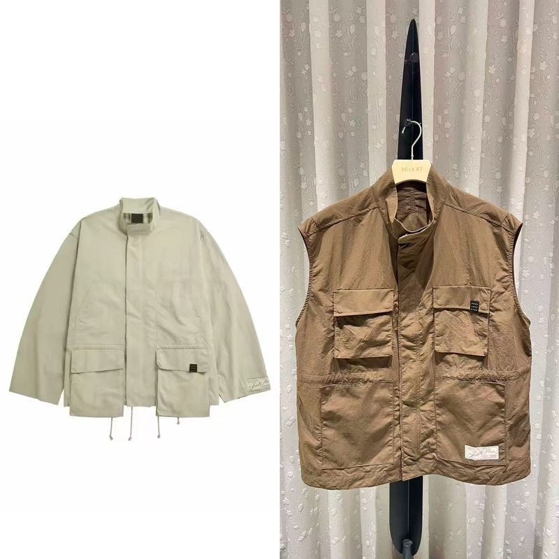 Z Miss47 Niche Designer Brand Stand-Collar Long-Sleeve Work Jacket with Multiple Pockets for Women Z Miss47 Niche Designer Brand Stand-Collar Long-Sleeve Work Jacket with Multiple Pockets for Women