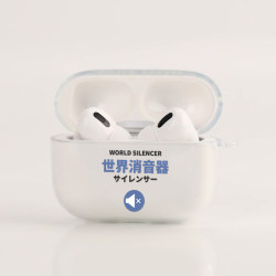 Apple Airpods2pro3 세대 무선 이어폰 소프트 쉘 보호 커버에 적합한 azeyao 세계 소음기 2세대 투명 라이트 오픈 커버 발광 소프트 이어폰 커버 Pro2는 쉘 텍스트입니다