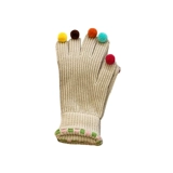 Симпатичная корейская инспирция маленькая желе -боба роса шерсть вязаные пять перчаток